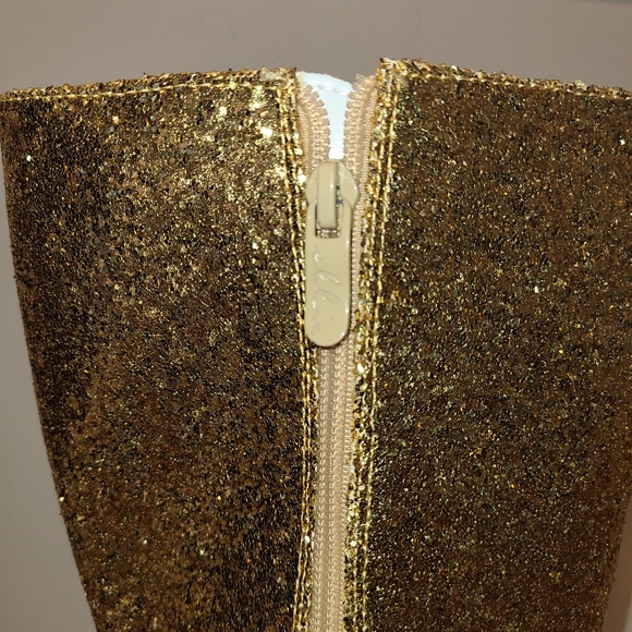 Ellie size 8 gold Zara 2 Gold glitter boots - Picture 2 of 6
